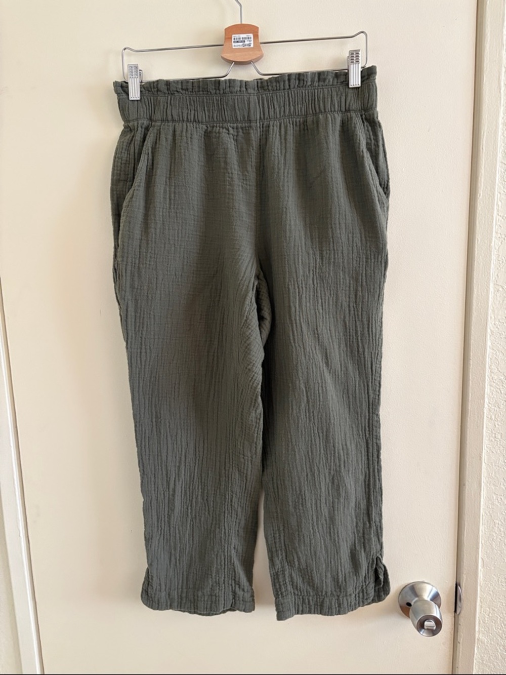 UpWest Olive Pull-On Textured Pants